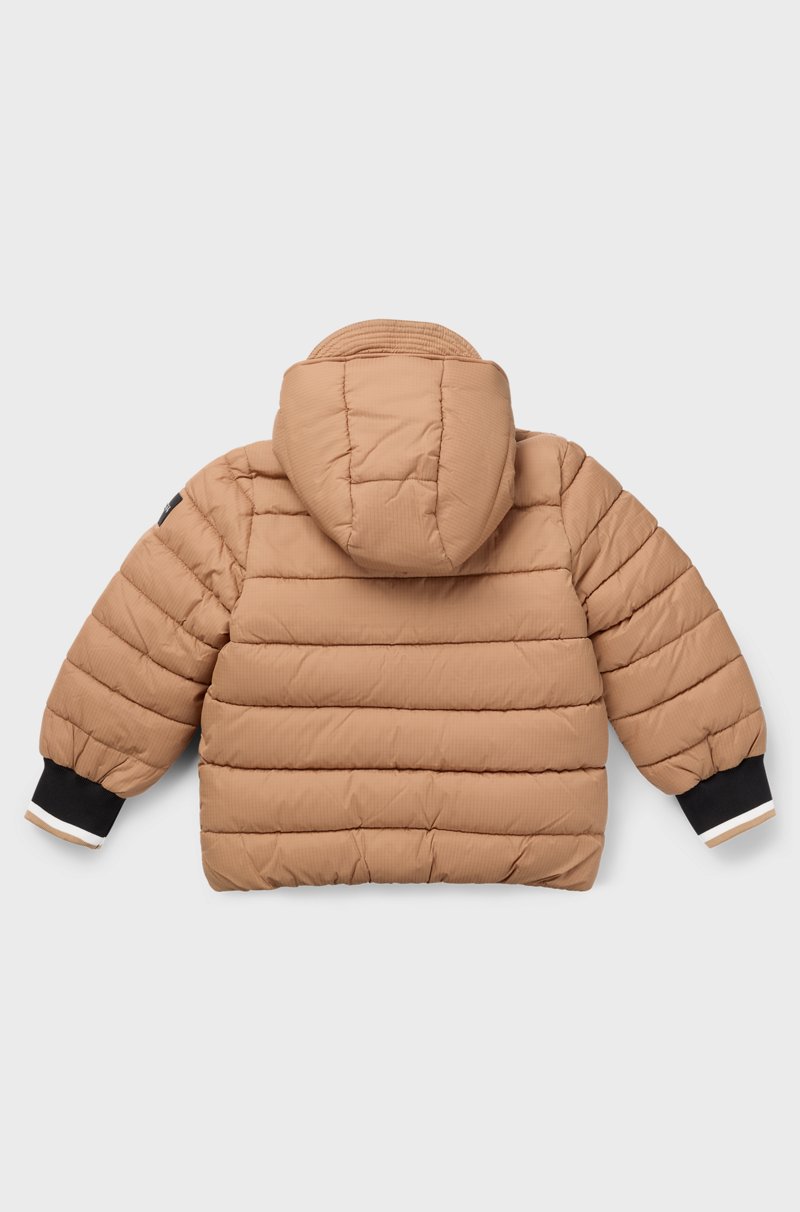 Hugo Boss Chaqueta acolchada para niños con insignia de logo de efecto goma Ofertas especiales