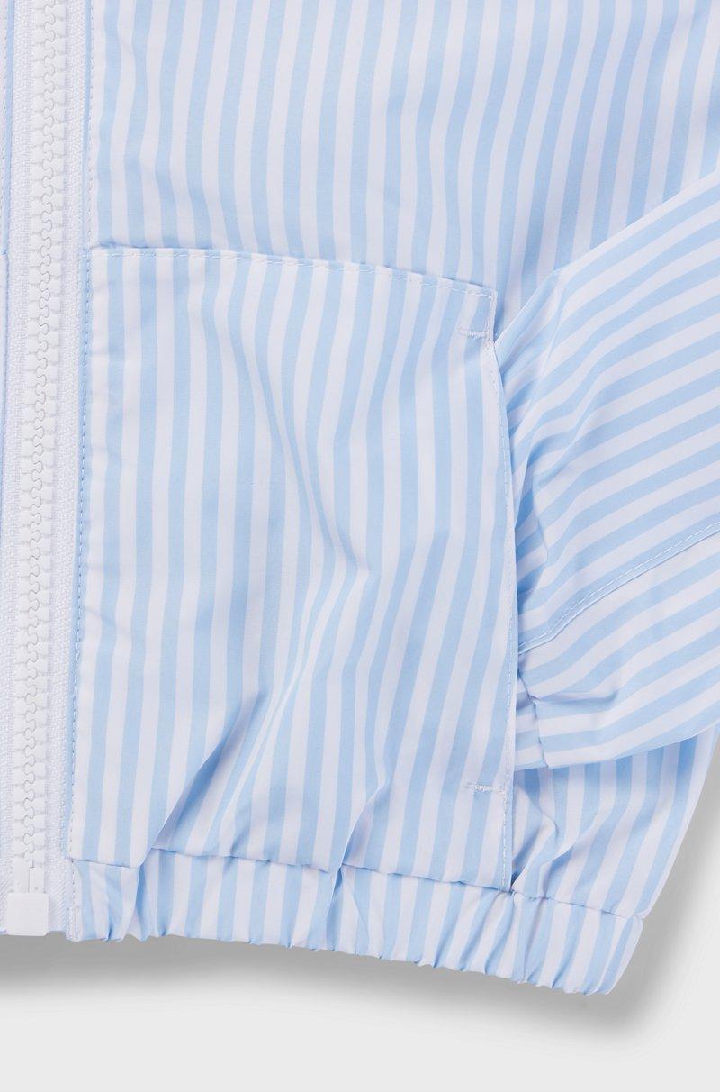 Hugo Boss Chubasquero para niños con capucha rayas y logo estampado Grandes ahorros