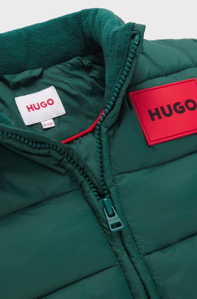 Hugo Boss Chaqueta acolchada repelente al agua con capucha oculta para niños 2025