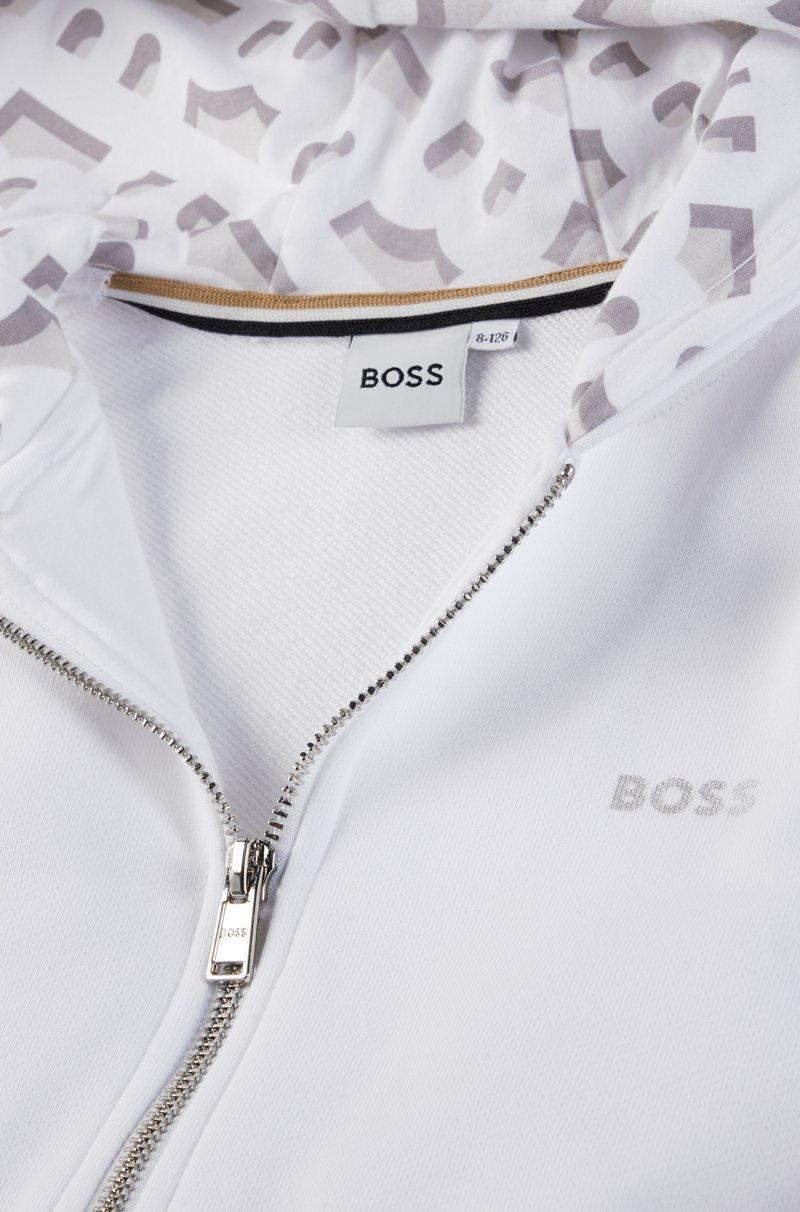 Hugo Boss Sudadera con capucha de forro polar para niños con detalles de la marca Ofertas