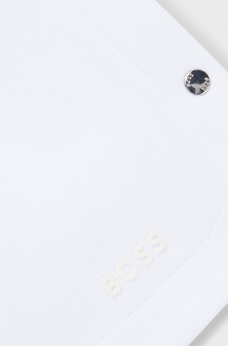 Hugo Boss Falda para niñas en algodón con logos grabados en los botones automáticos Descuento