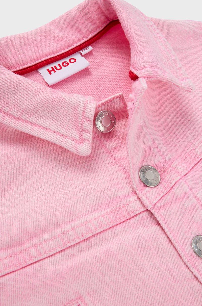 Hugo Boss Chaqueta para niños en denim de algodón elástico con tinción especial Tienda