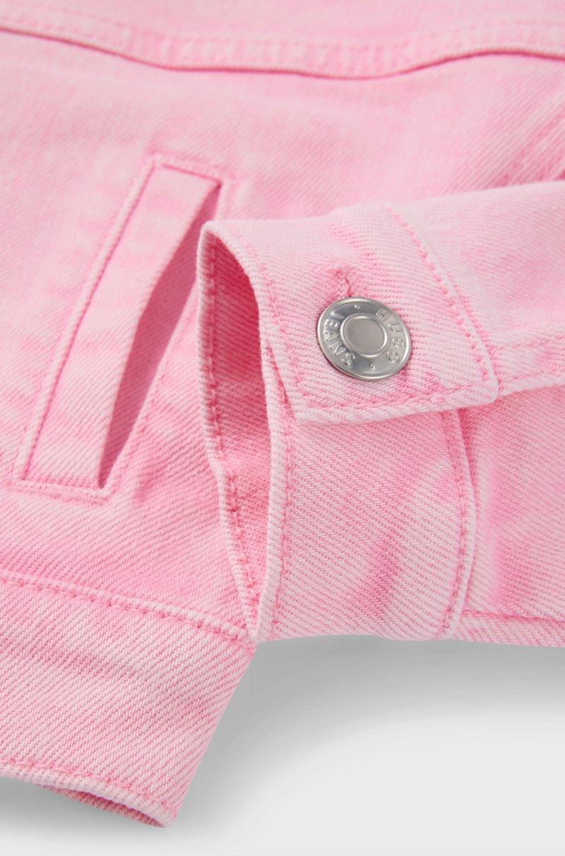 Hugo Boss Chaqueta para niños en denim de algodón elástico con tinción especial Tienda