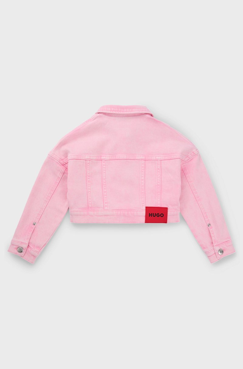 Hugo Boss Chaqueta para niños en denim de algodón elástico con tinción especial Tienda