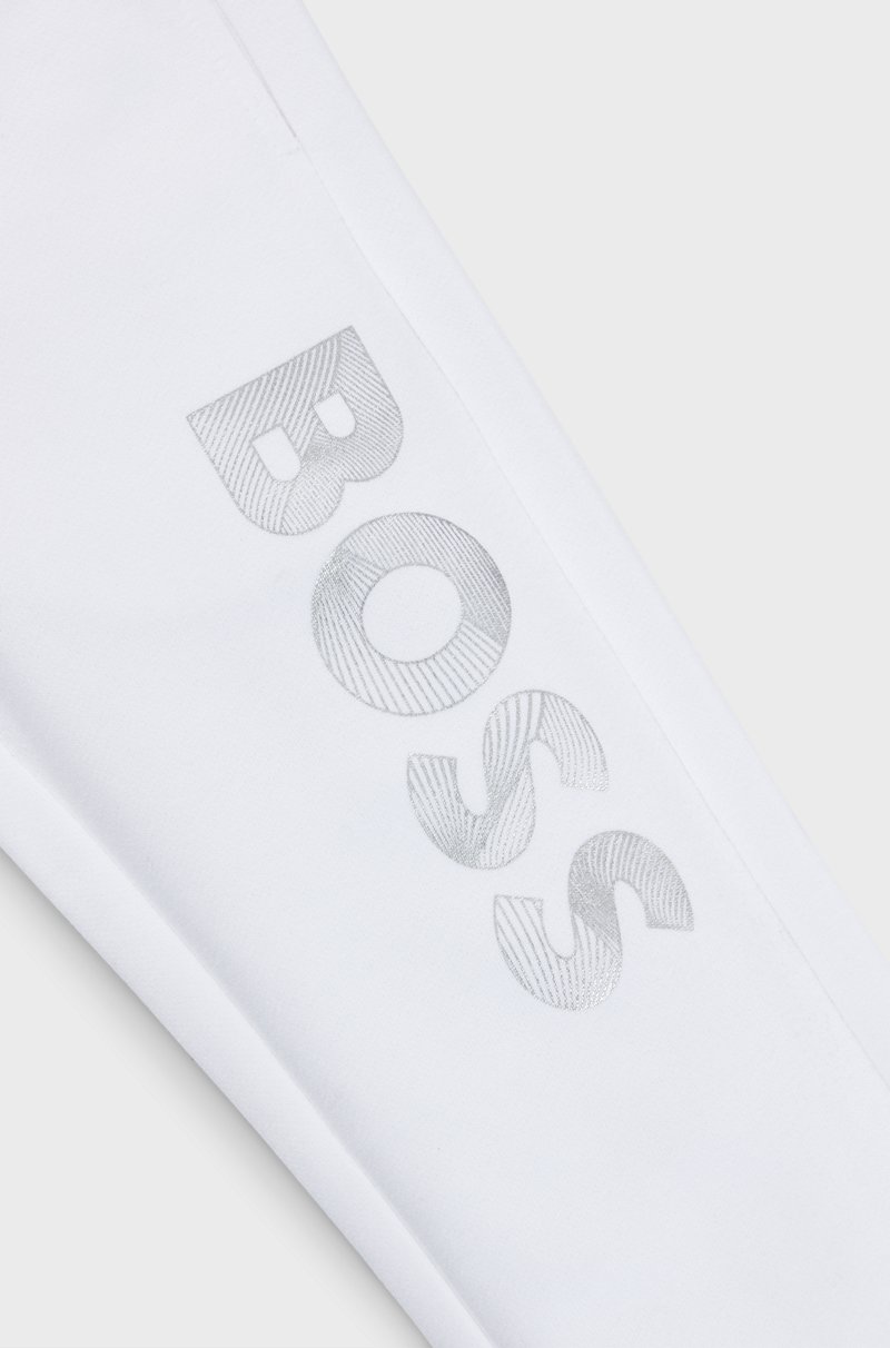 Hugo Boss Pantalones de chándal para niños con puños en los bajos y logo estampado Rebajas top