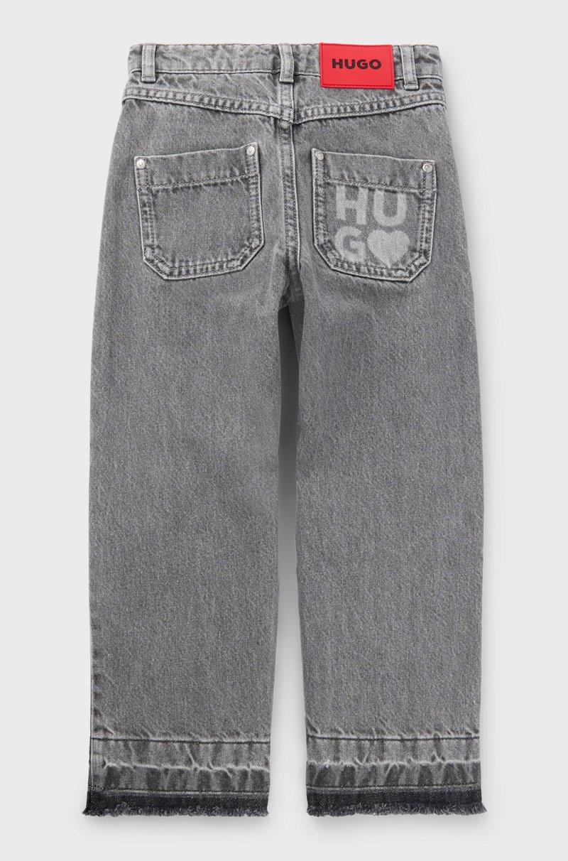 Hugo Boss Vaqueros relaxed fit para niños en denim gris de algodón Envío gratis