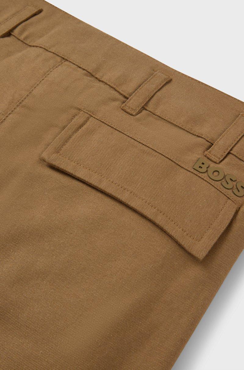 Hugo Boss Pantalones de fit holgado en sarga suave para niños Últimos 3 días