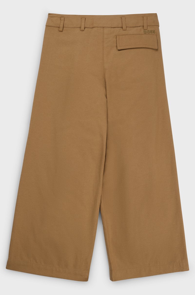 Hugo Boss Pantalones de fit holgado en sarga suave para niños Últimos 3 días
