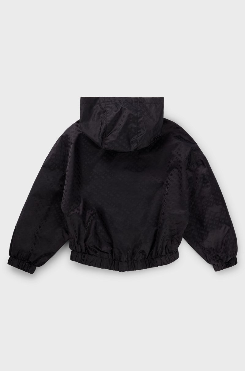 Hugo Boss Cazadora cortavientos para niños con capucha y estampado de monogramas ÚLTIMAS EDICIONES