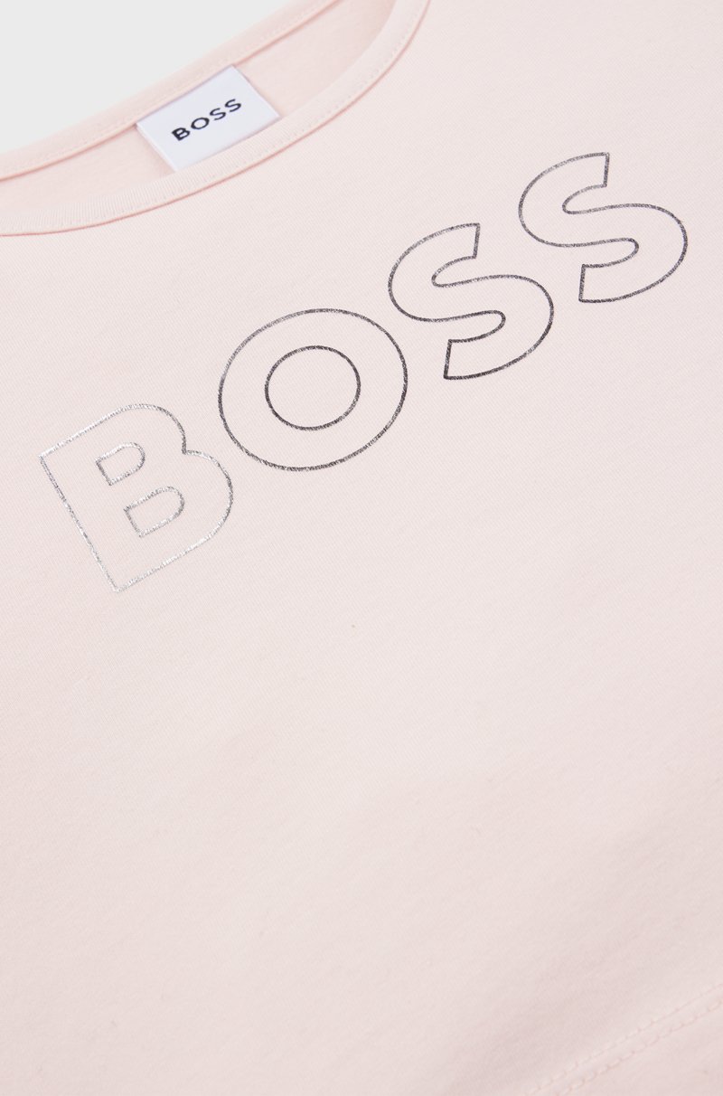 Hugo Boss Camiseta oversize fit para niños en algodón elástico con logo de diseño Solo hoy