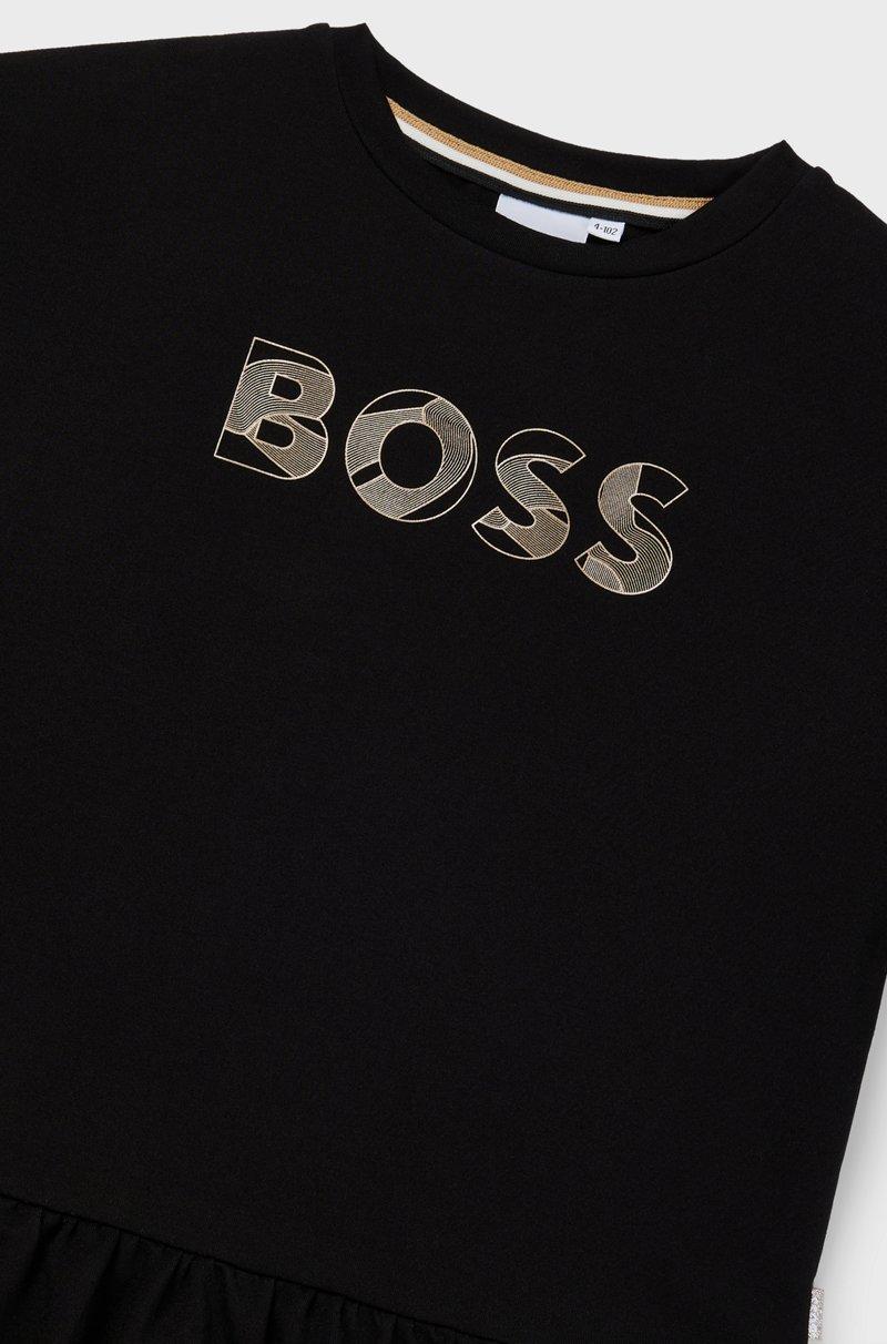 Hugo Boss Vestido de manga larga para niñas con logo de diseño Solo queda un día