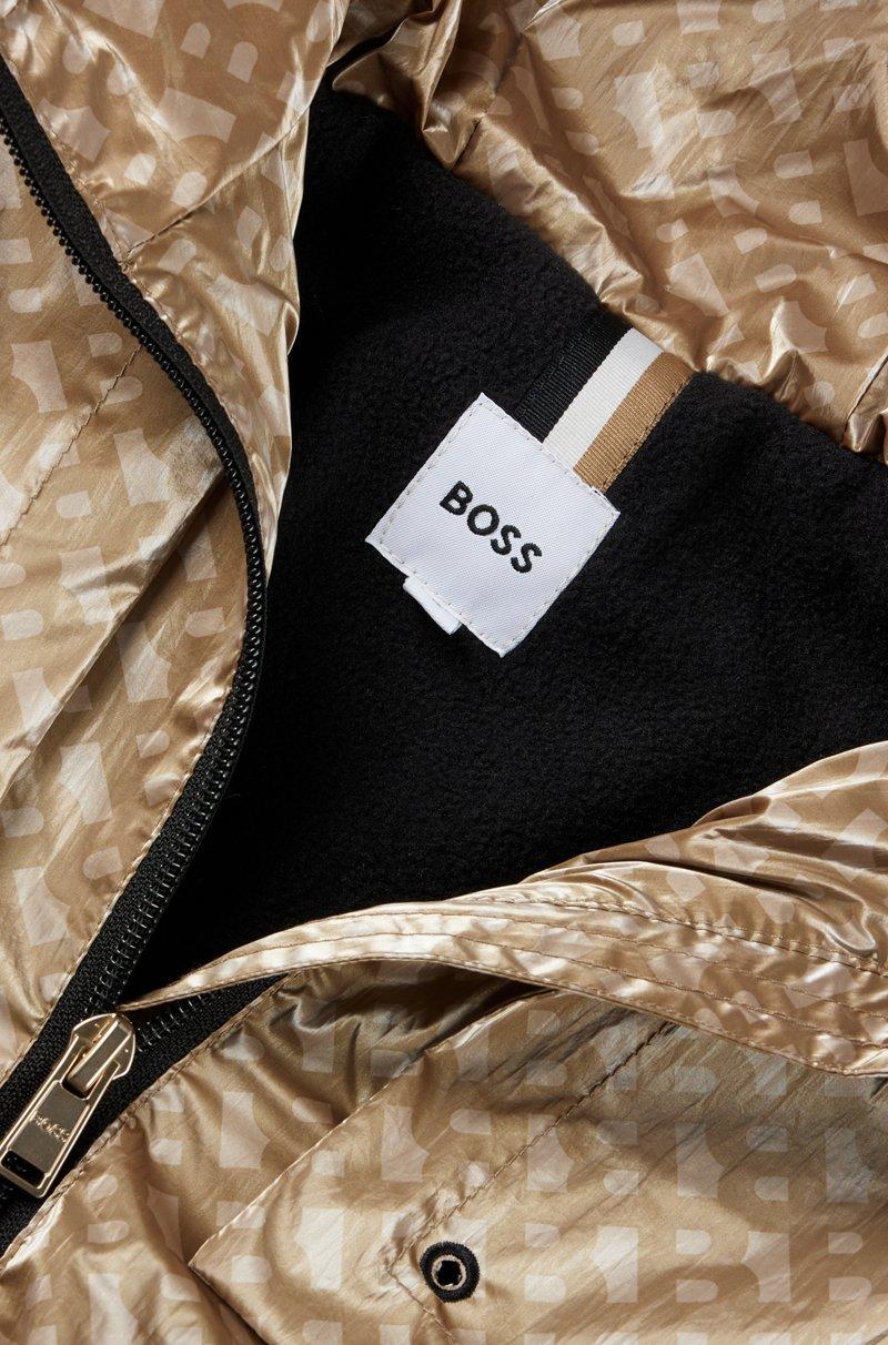 Hugo Boss Cazadora cortavientos con capucha para niños con estampado de monograma Superdescuento