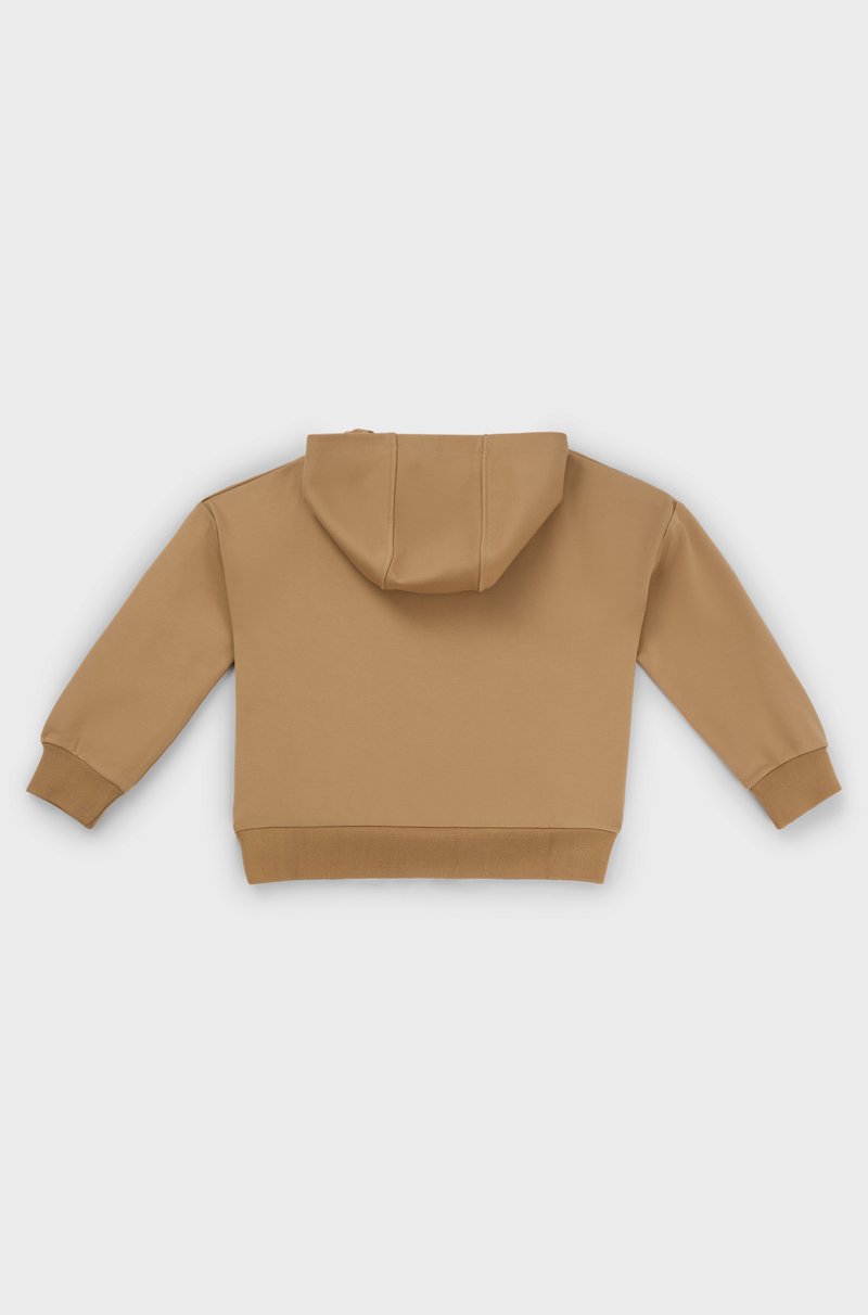 Hugo Boss Sudadera con capucha en tejido elástico con logo estampado para niños Grandes descuentos