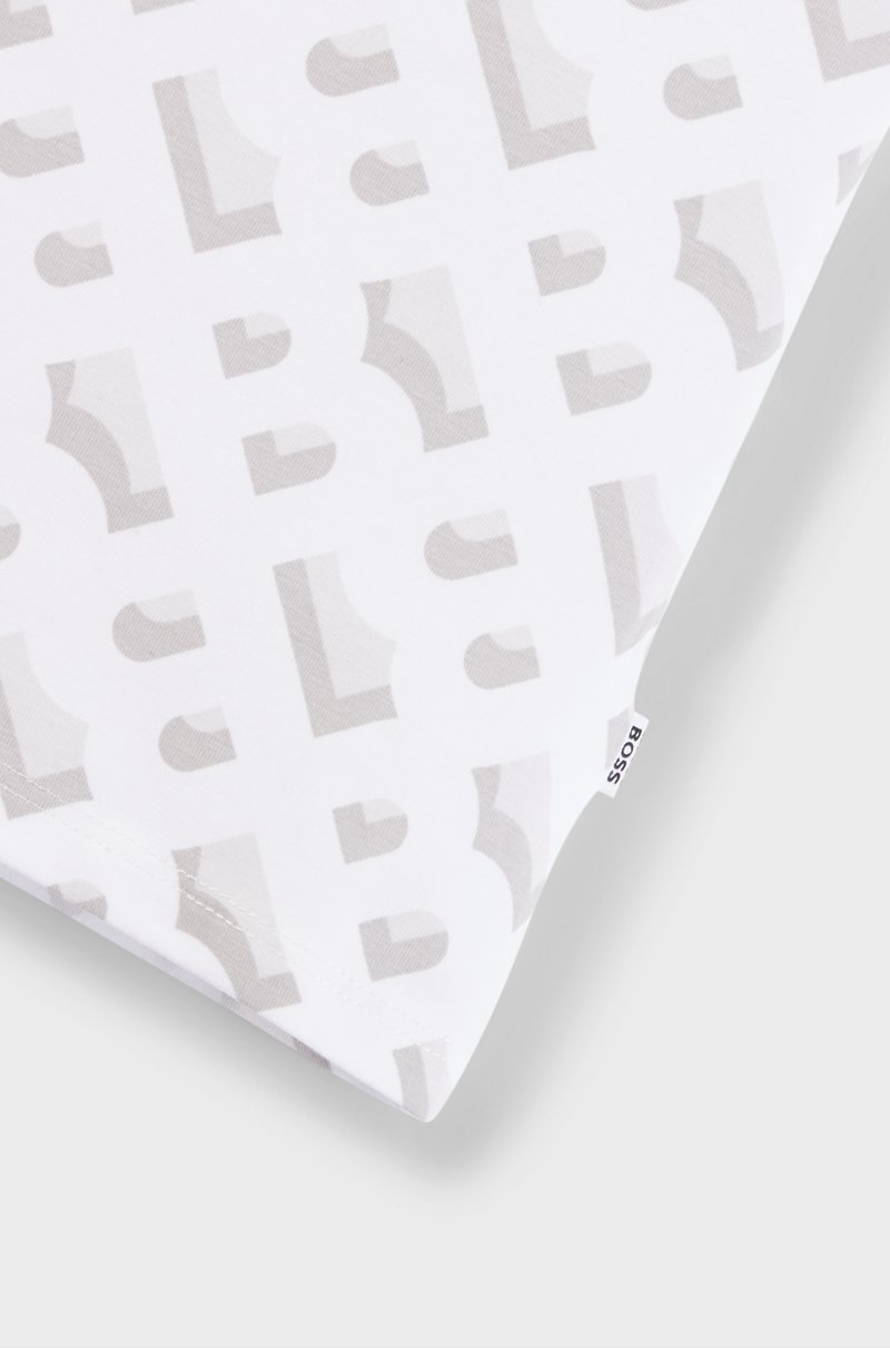 Hugo Boss Camiseta para niños en algodón elástico con estampado de monogramas Liquidación