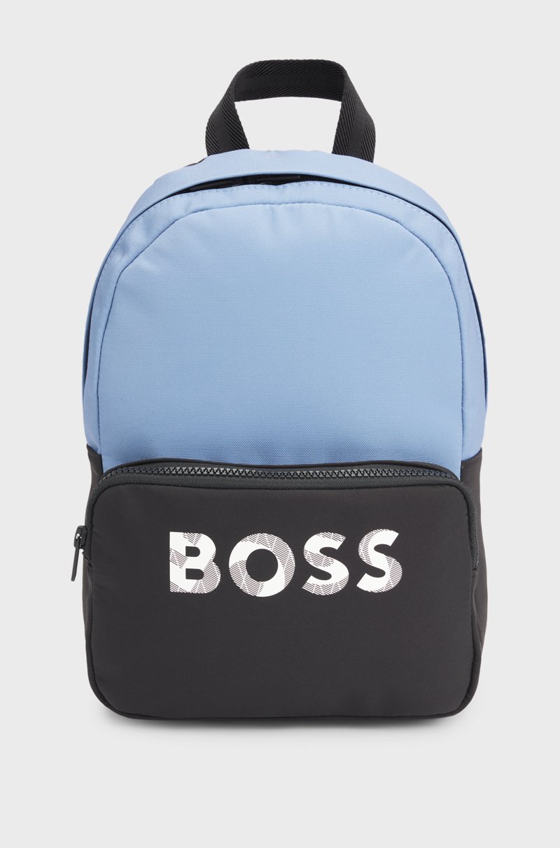 Hugo Boss Mochila a dos tonos para niños con logo estampado Descuento por venta flash
