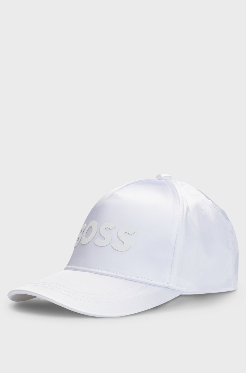 Hugo Boss Gorra de satén con logo estampado de goma para niños Rebajas de fin de temporada