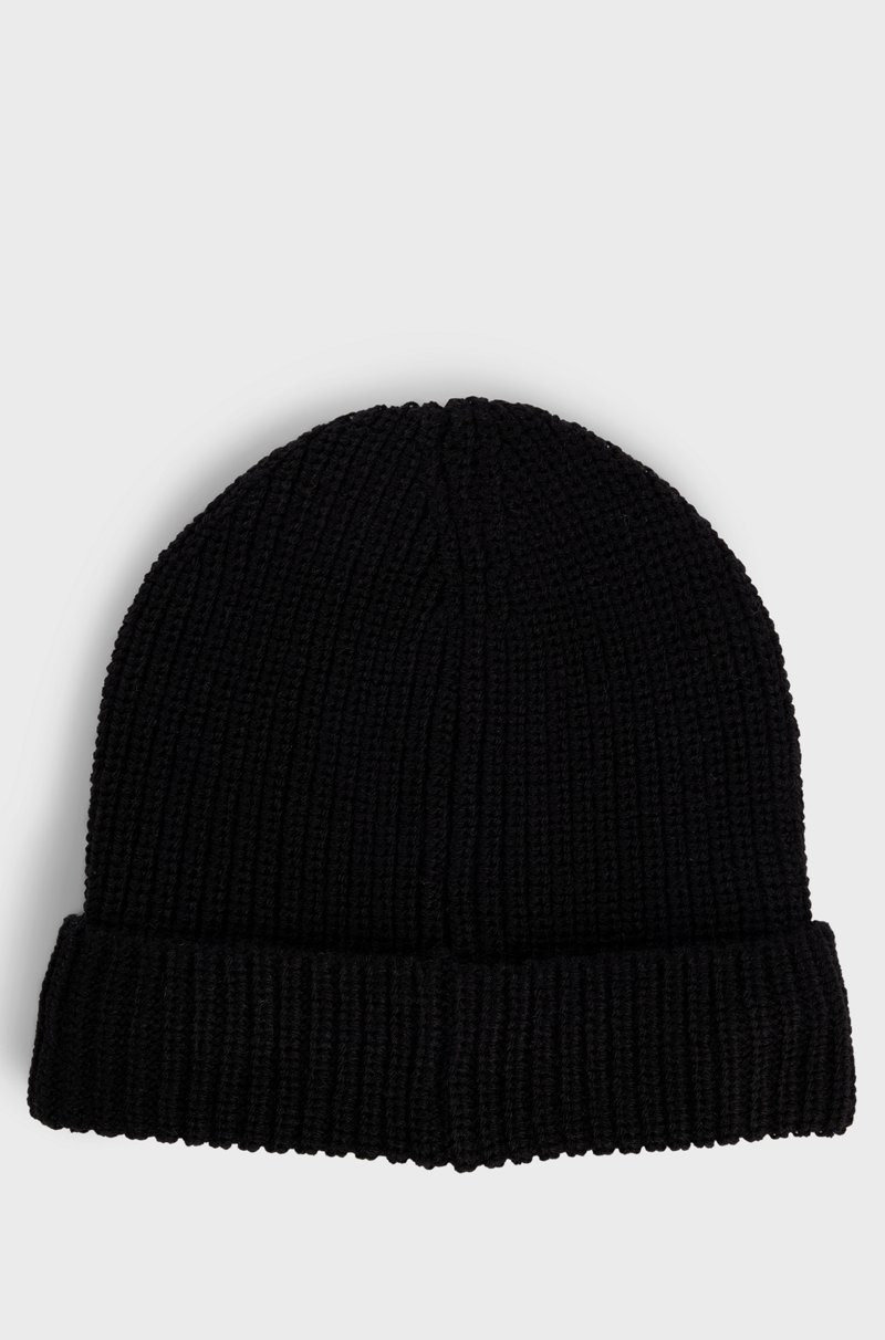 Hugo Boss Gorro de punto para niños con logo y forro de imitación de piel En oferta