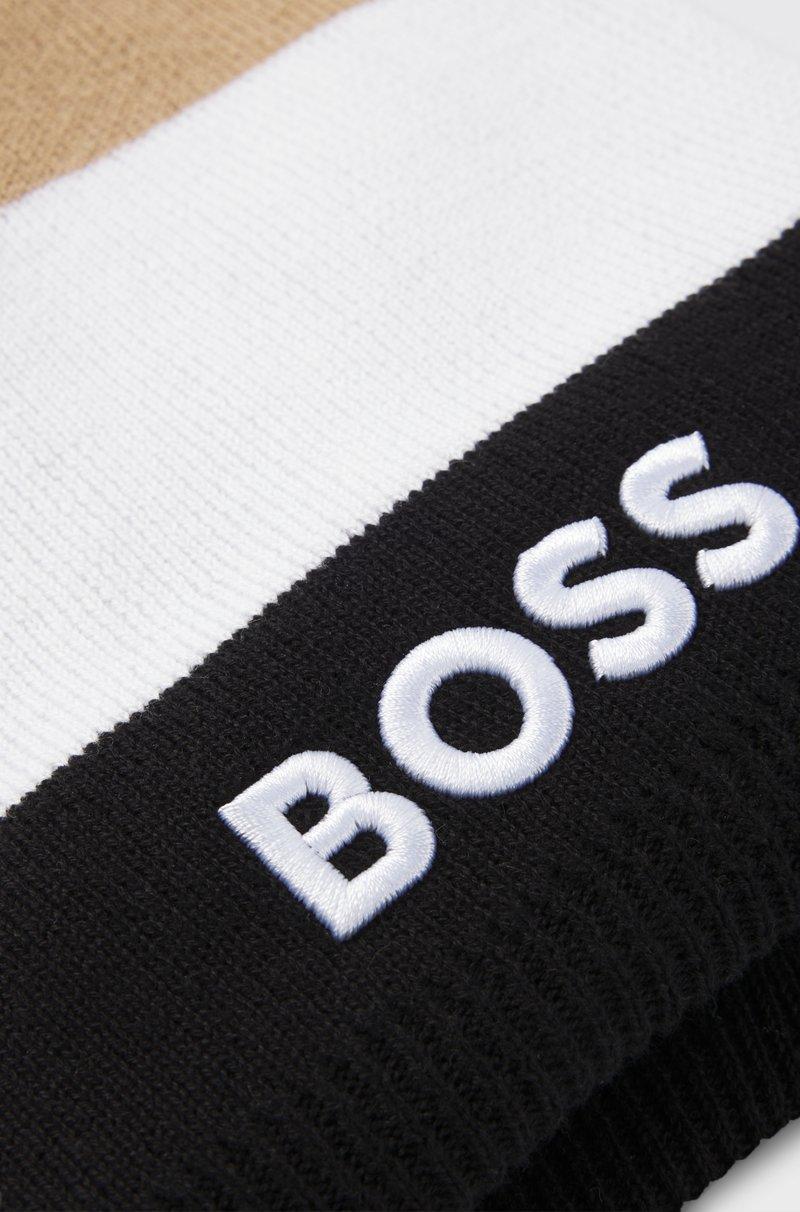 Hugo Boss Braga de cuello para niños con rayas de la marca y logo bordado Gran oferta