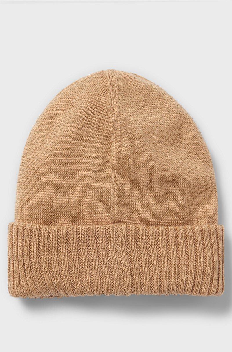 Hugo Boss Gorro de punto para niños con etiqueta con logo de silicona Ventas relámpago