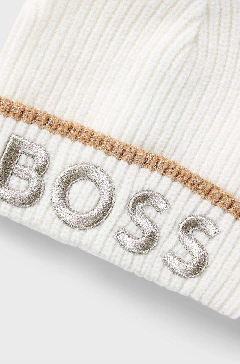Hugo Boss Gorro de punto para niños con logo de efecto metalizado Tienda