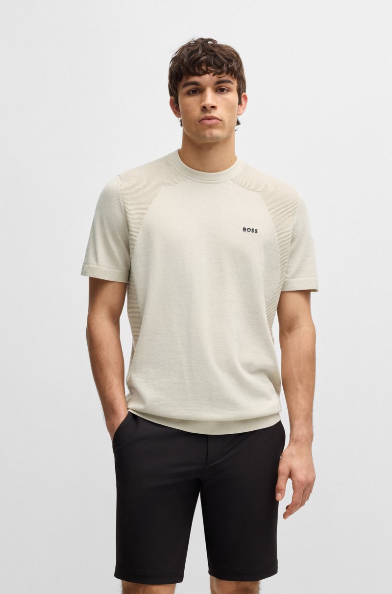 Hugo Boss Camiseta activa de algodón con diferentes estructuras