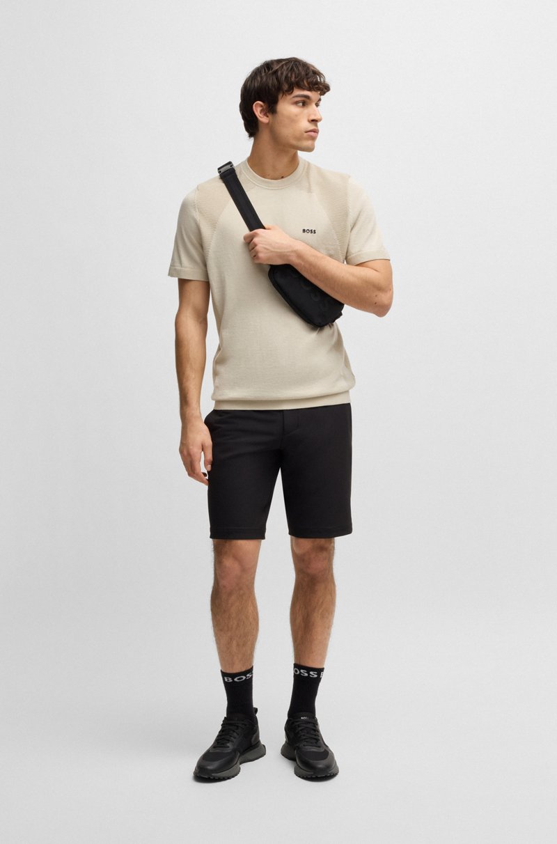 Hugo Boss Camiseta activa de algodón con diferentes estructuras Tienda