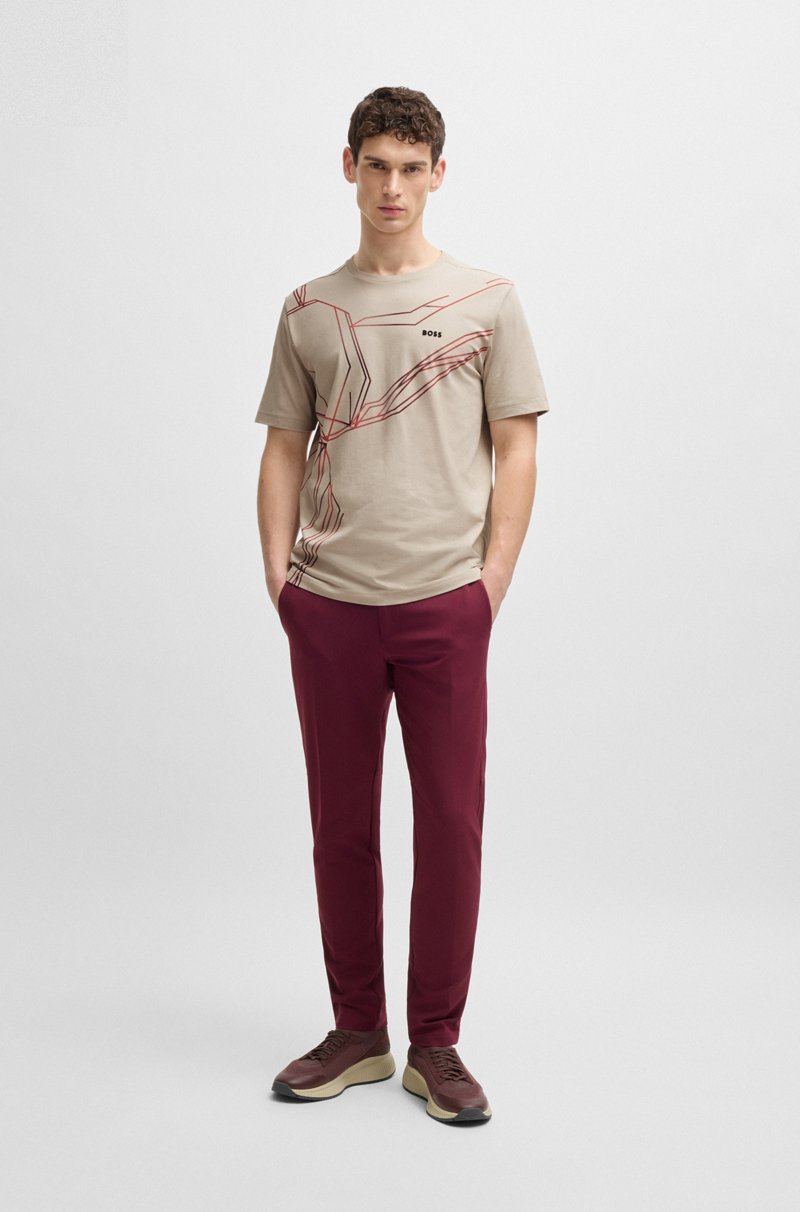 Hugo Boss Camiseta de algodón elástico con estampado degradado Mejor oferta