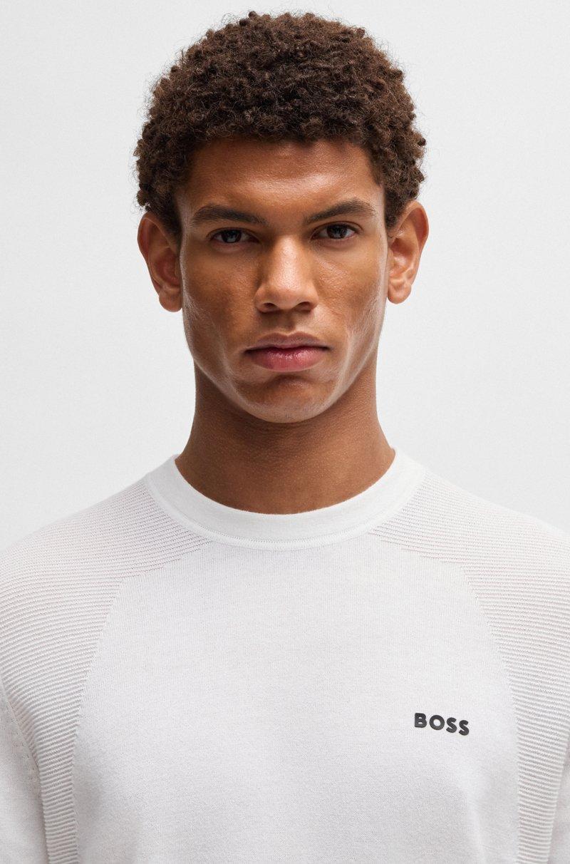 Hugo Boss Jersey regular fit de algodón con detalle de logo estampado Rebajas online