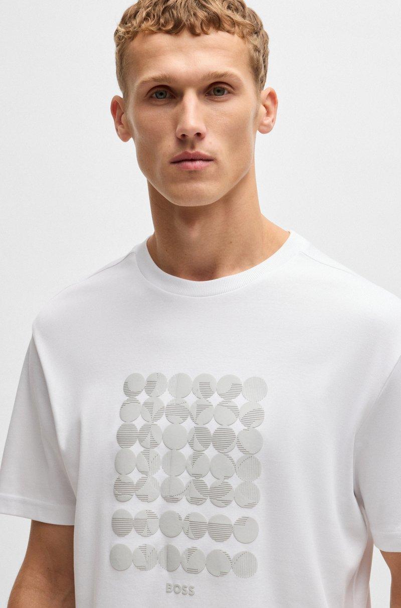 Hugo Boss Camiseta de interlock de algodón con ilustración de círculos Últimos 3 días