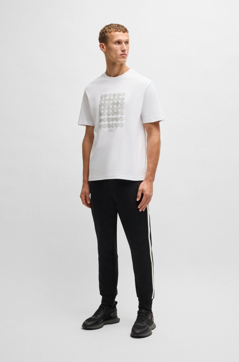 Hugo Boss Camiseta de interlock de algodón con ilustración de círculos Últimos 3 días