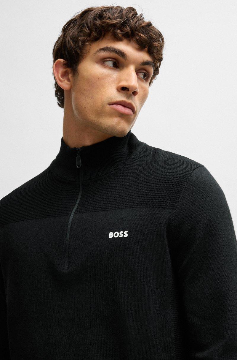 Hugo Boss Jersey con cremallera de la marca en tejido Dry-Flex Grandes descuentos