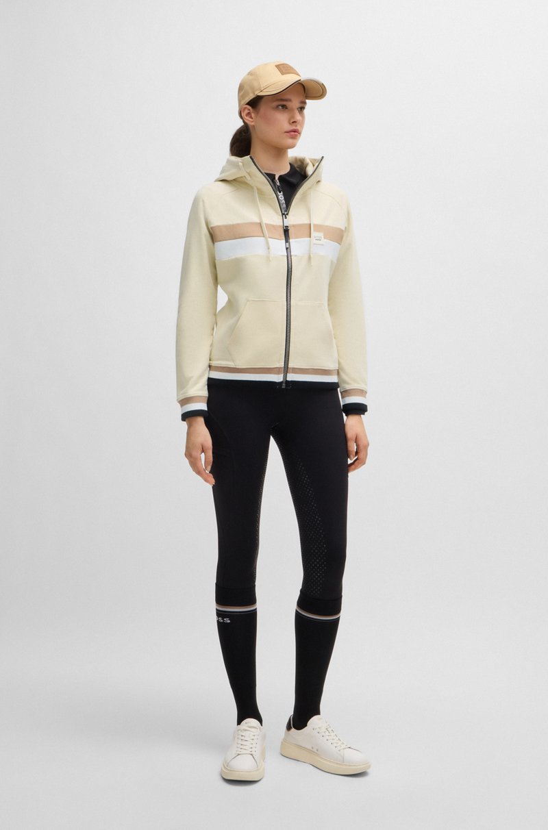 Hugo Boss Sudadera para equitación en algodón elástico italiano con capucha y cremallera Precio ultrabajo