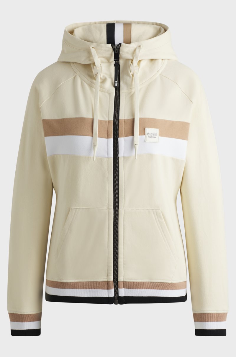 Hugo Boss Sudadera para equitación en algodón elástico italiano con capucha y cremallera Precio ultrabajo