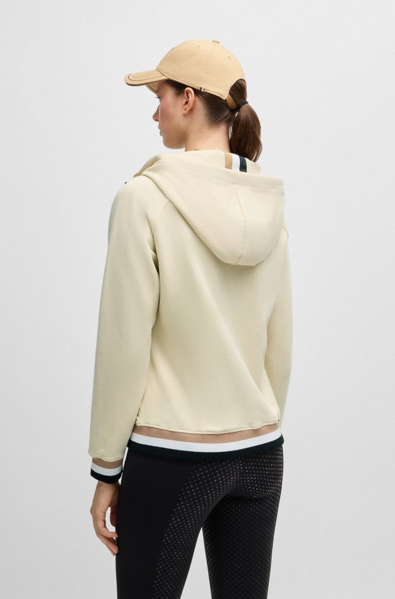 Hugo Boss Sudadera para equitación en algodón elástico italiano con capucha y cremallera Precio ultrabajo