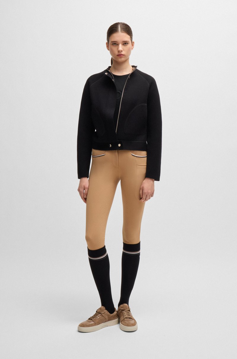 Hugo Boss Camiseta de equitación en algodón elástico con logo bordado Devoluciones gratuitas