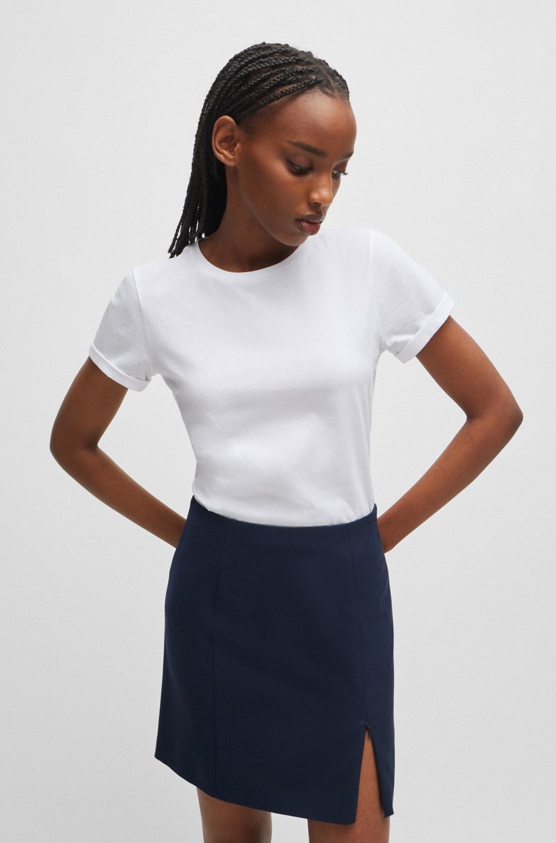 Hugo Boss Camiseta slim fit en algodón con logo estampado en la espalda En línea