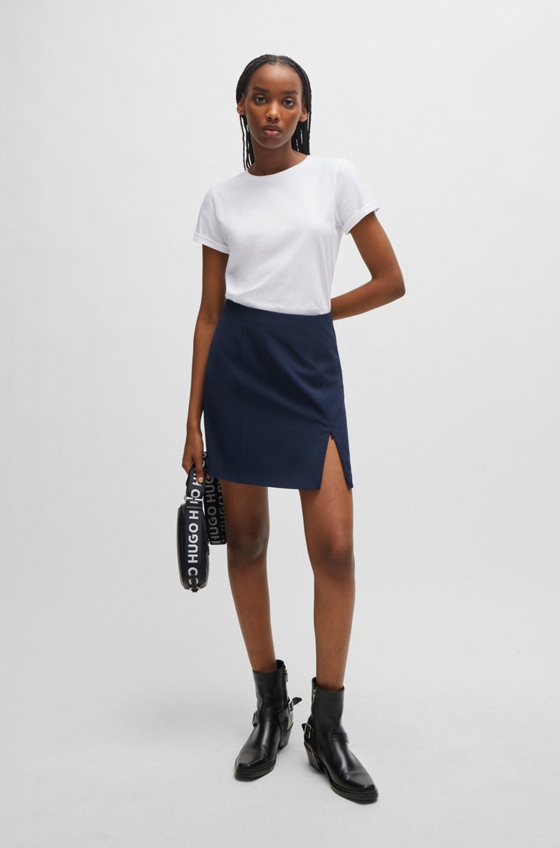 Hugo Boss Camiseta slim fit en algodón con logo estampado en la espalda En línea
