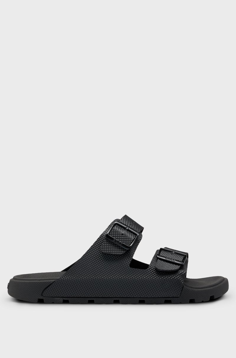 Hugo Boss Sandalias de dos tiras y empeines con estructura para todos los géneros Outlet