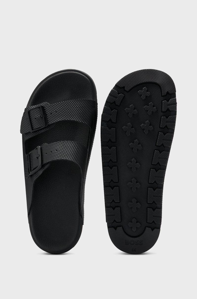 Hugo Boss Sandalias de dos tiras y empeines con estructura para todos los géneros Outlet