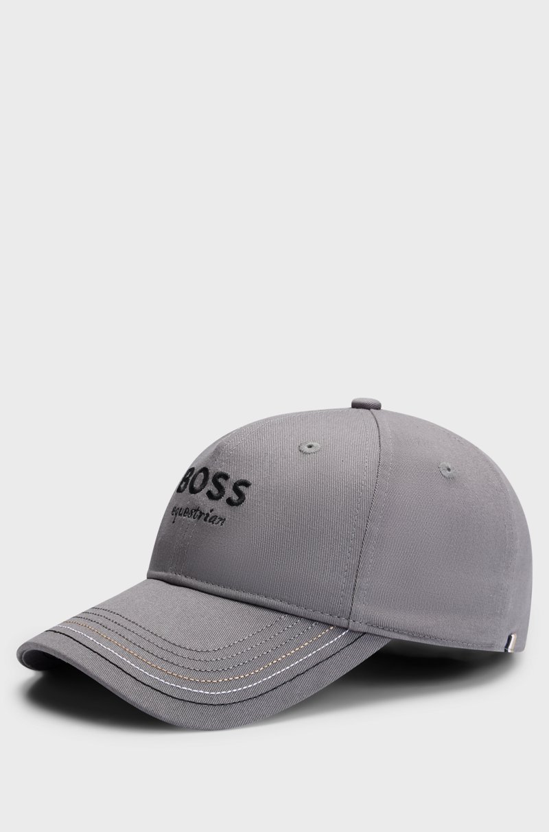 Hugo Boss Gorra para equitación con logo bordado y correa de piel En oferta