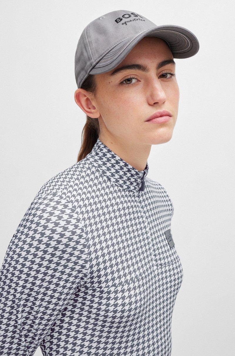 Hugo Boss Gorra para equitación con logo bordado y correa de piel En oferta