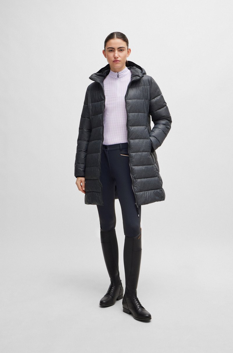 Hugo Boss Chaqueta acolchada de equitación impermeable con capucha y cremalleras ajustables Tienda