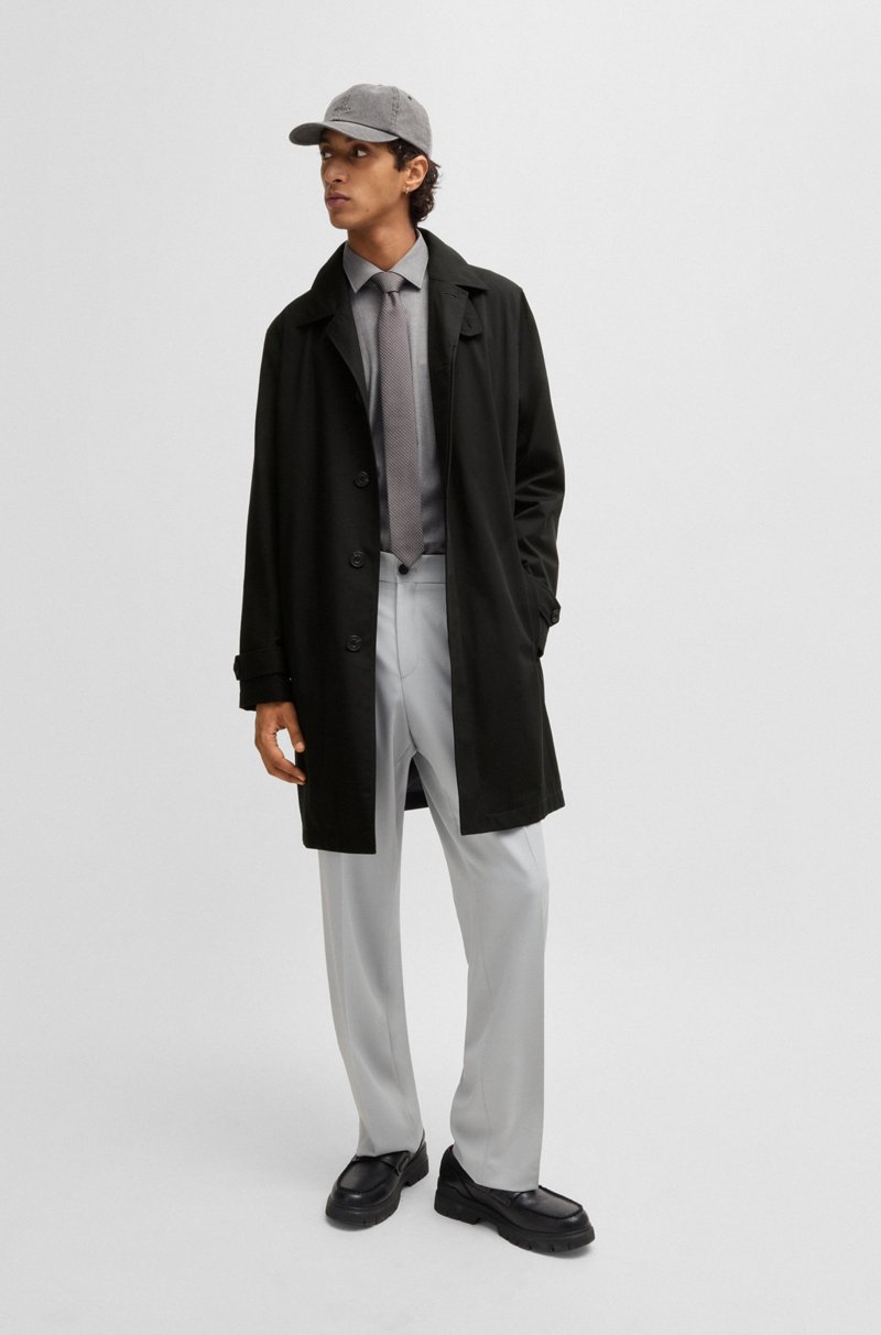 Hugo Boss Abrigo regular fit en tejido de gabardina repelente al agua Oferta especial