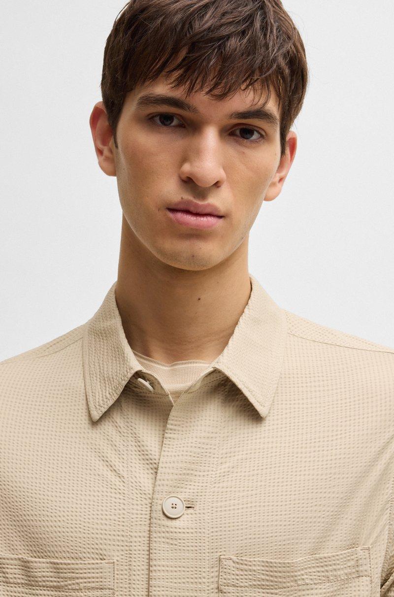 Hugo Boss Sobrecamisa relaxed fit en sirsaca elástica Últimos 2 días