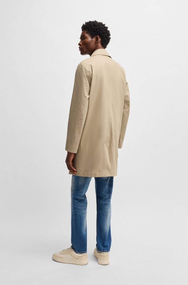 Hugo Boss Abrigo de corte clásico en algodón Oferta especial de fábrica