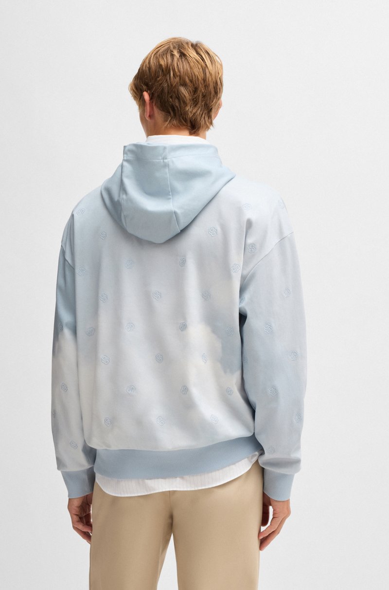 Hugo Boss Sudadera con capucha e ilustración de nubes con monogramas Double B Promoción trimestral