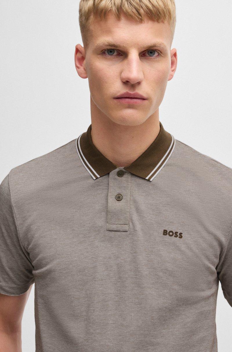 Hugo Boss Polo relaxed fit de piqué de algodón Oxford Tienda de fábrica