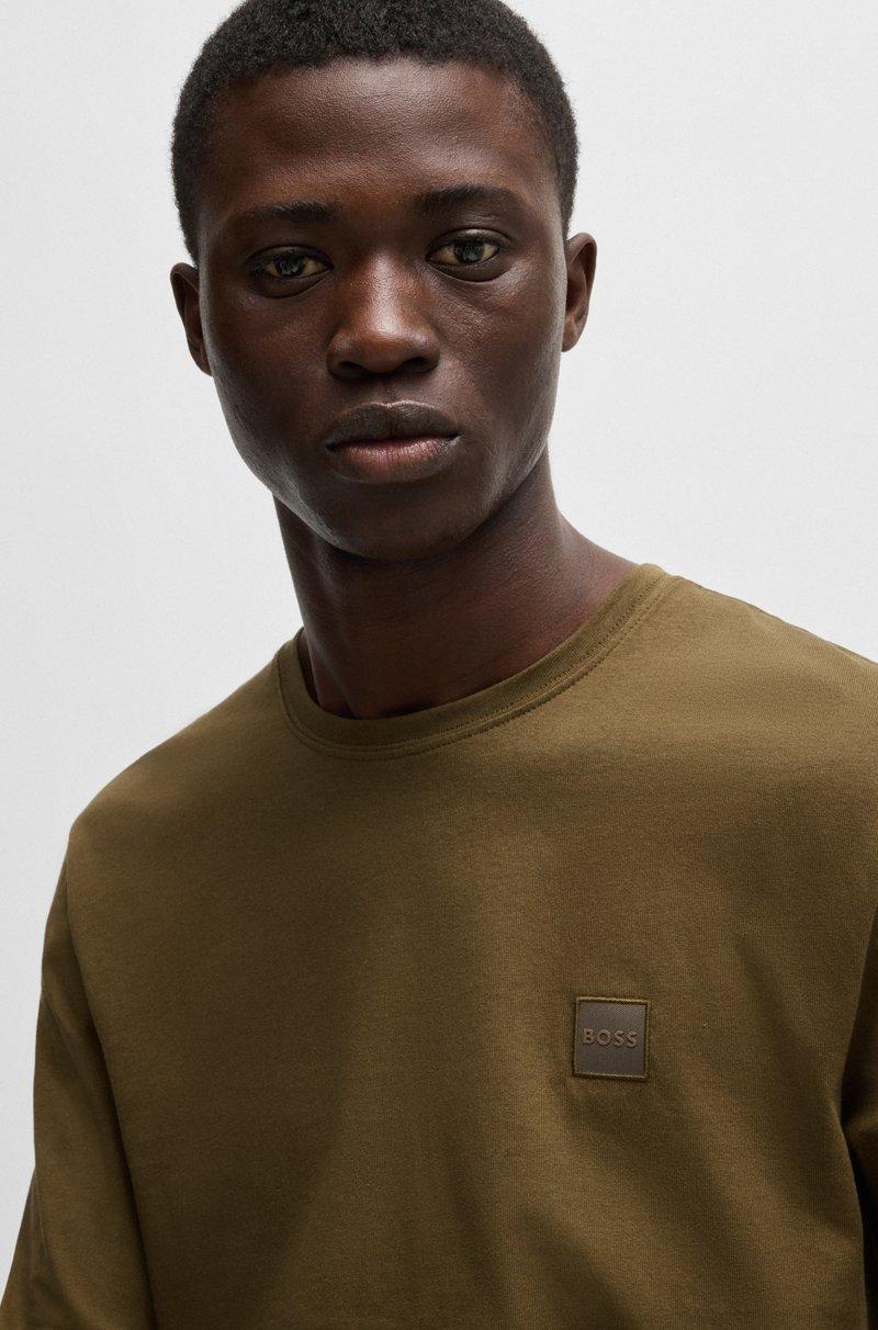 Hugo Boss Camiseta de manga larga en algodón con parche de logo tejido Ahorra y exporta