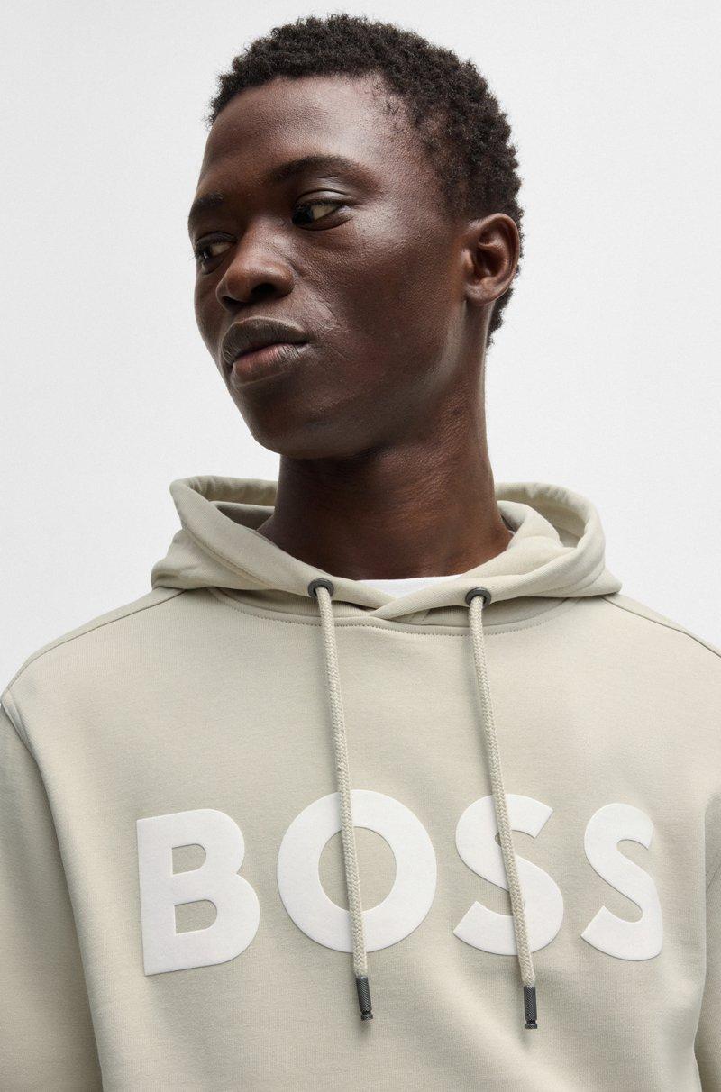 Hugo Boss Sudadera con capucha relaxed fit de felpa de algodón con logo grande Precios de Black Friday