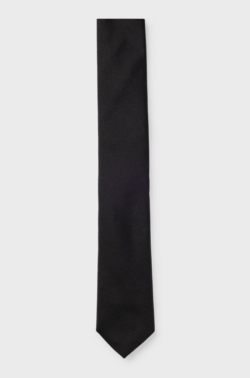 Hugo Boss Corbata elaborada en Italia con tejido jacquard de seda pura